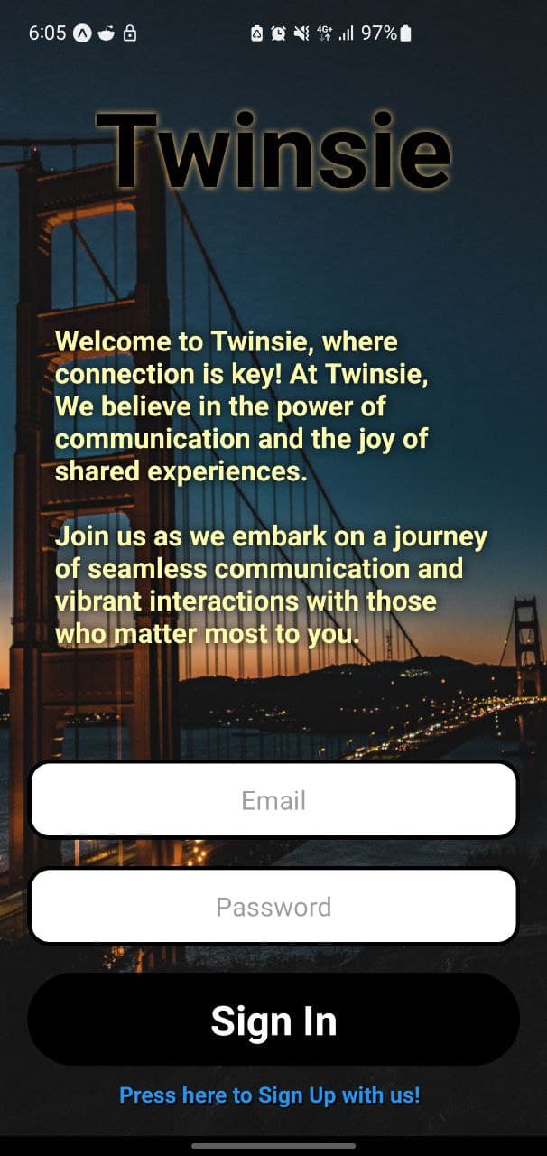 Twinsie Mobile Chat App